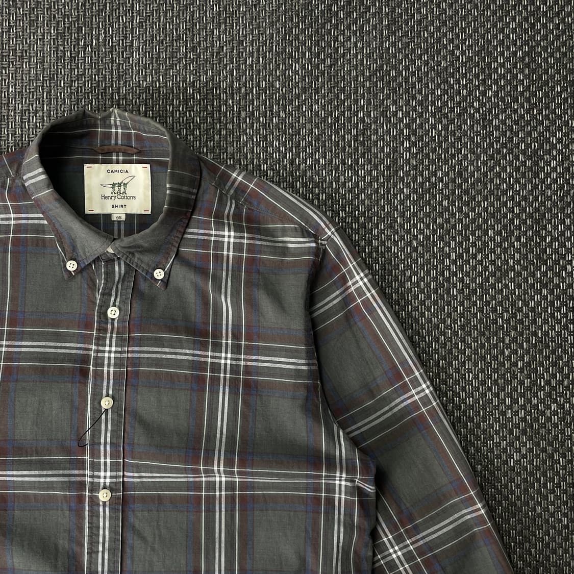 헨리코튼 딥그린 체크셔츠 95 상품이미지3