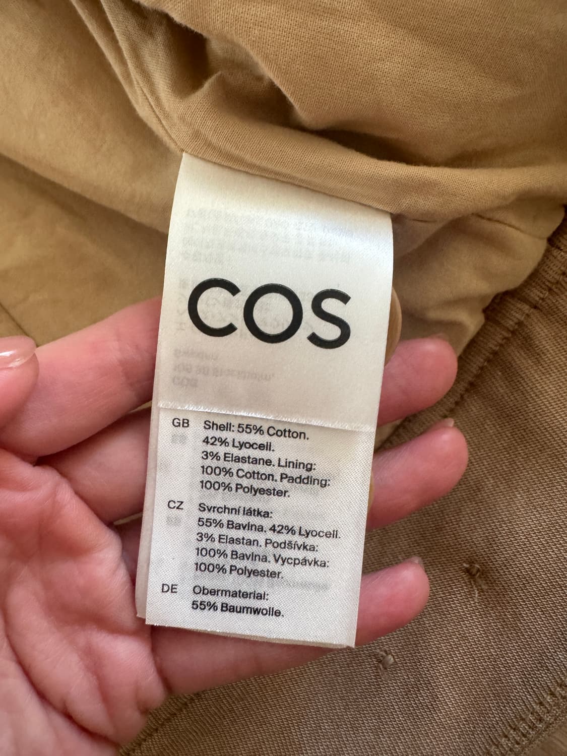 COS 베이지컬러 코튼 자켓 EUR 36 상품이미지8