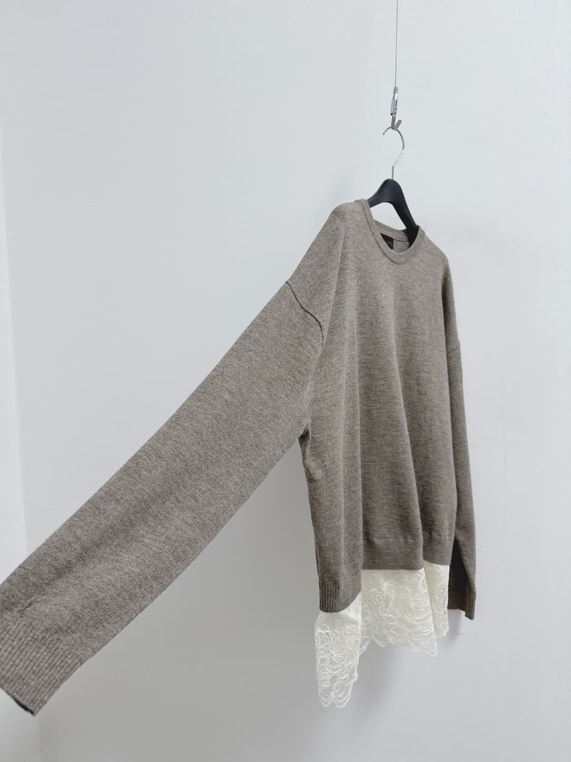 자라 콤비네이션 니트 점퍼 레이스 디테일  상품이미지9
