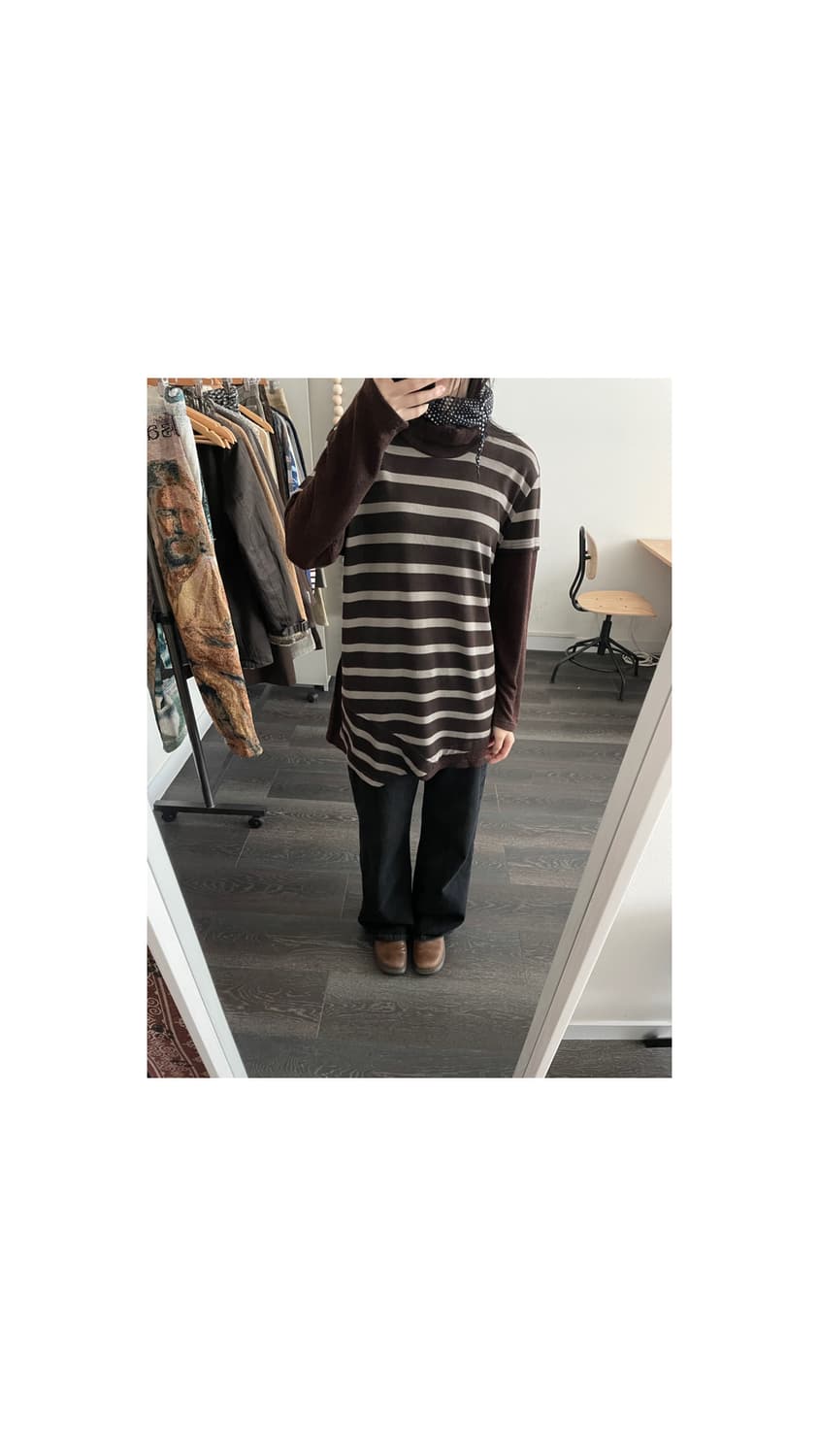 Layered Stripe Knit 상품이미지1