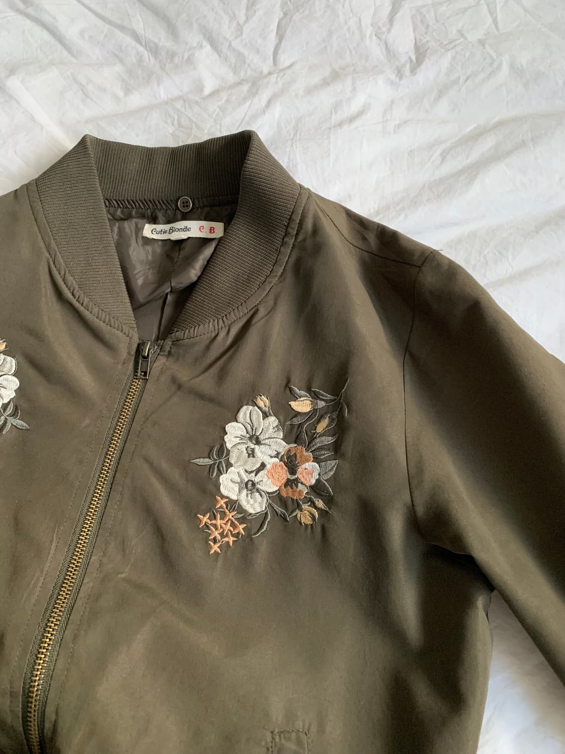 플라워 자수 블루종 상품이미지3