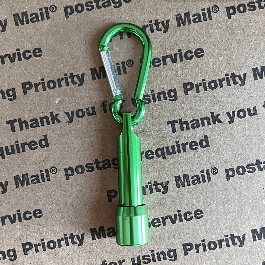 90s vtg Green Mini Flashlight Keyring 상품이미지2