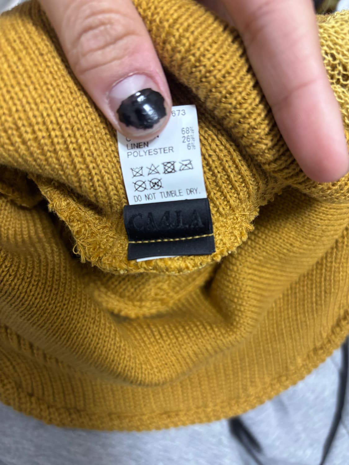 Ca4la 니트 드레이프 캡 상품이미지5