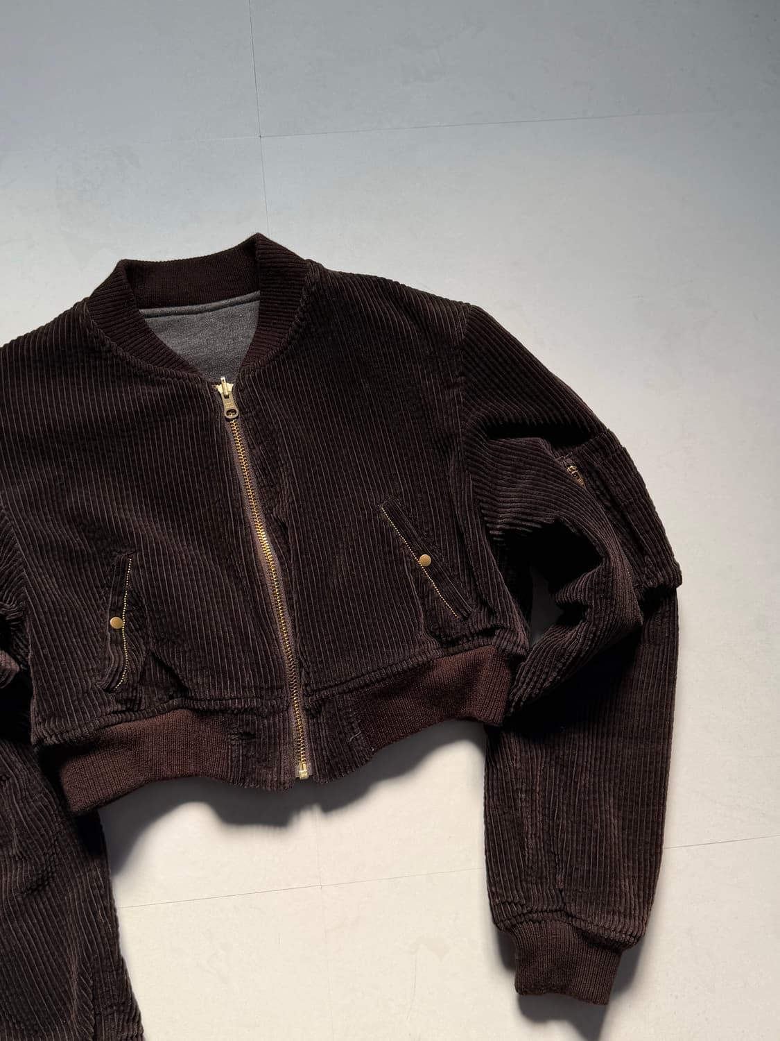 PPFM 브라운 골덴 크롭 자켓  상품이미지2