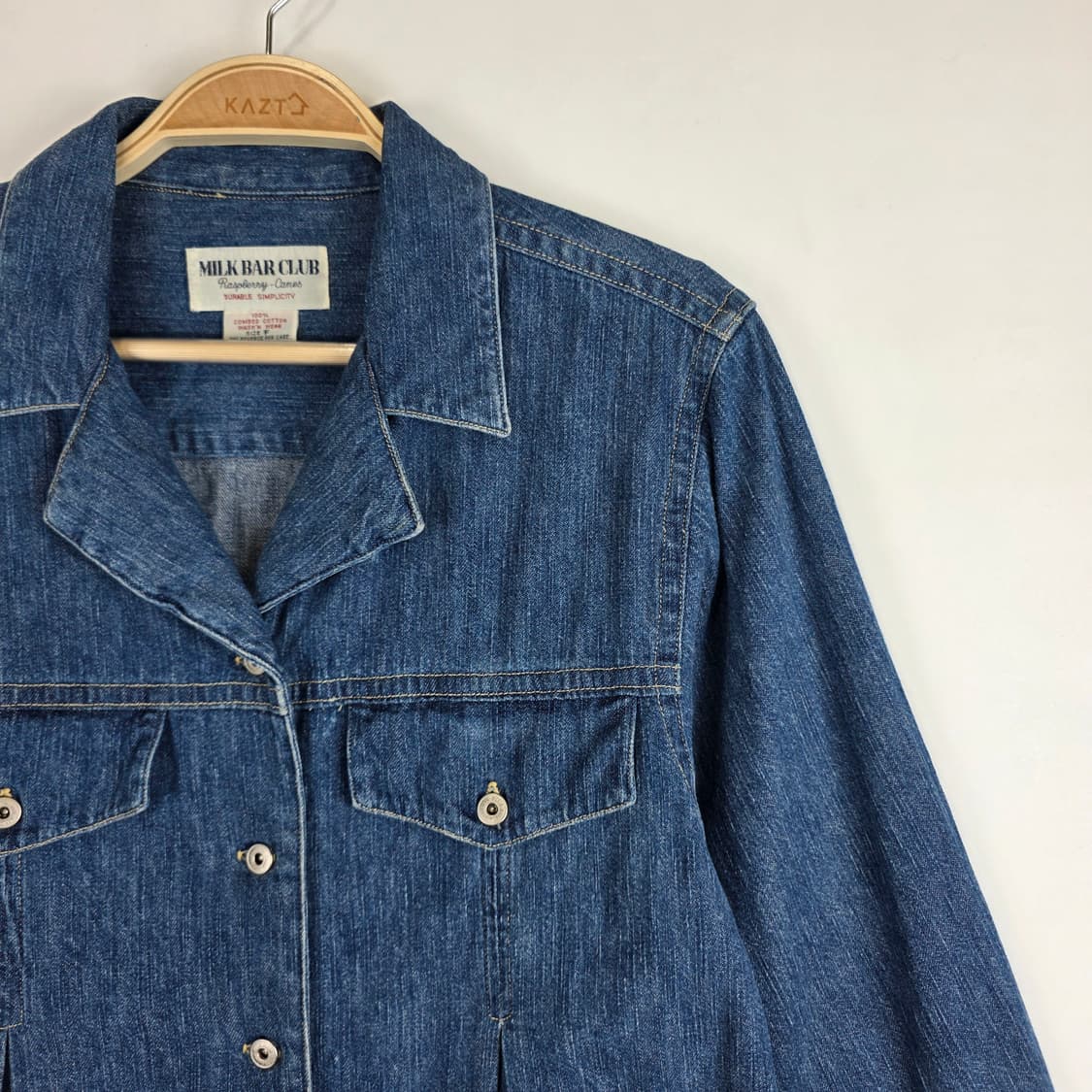 90's MILK BAR CLUB 데님 남방 상품이미지3