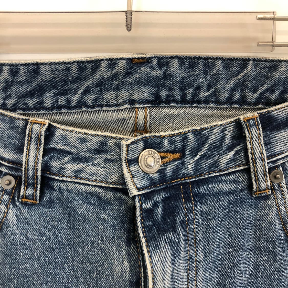 질스튜어트 뉴욕 레더패치 은장 크롭데님진 34 인치 상품이미지2