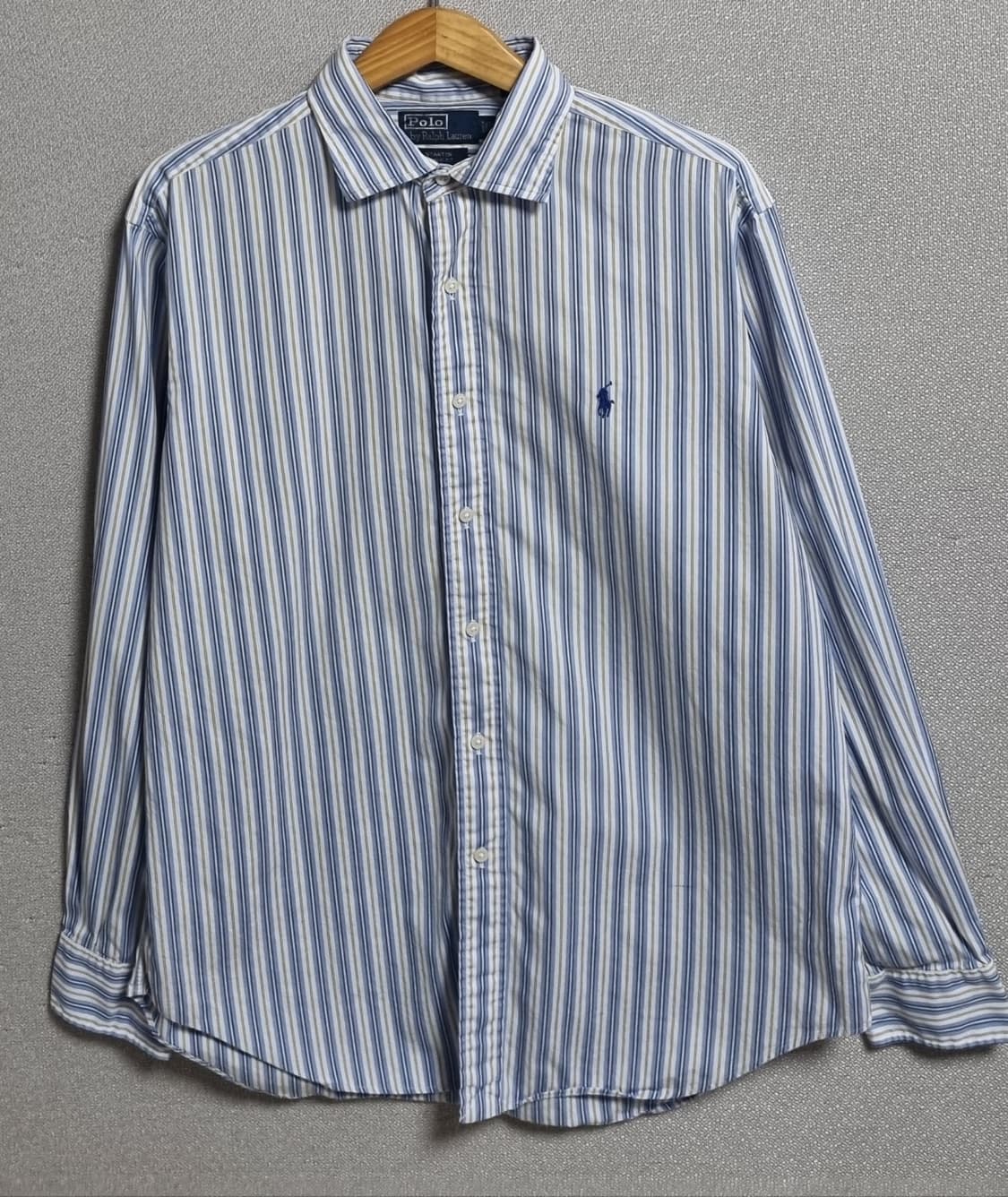 오버핏 L ) 폴로랄프로렌 세로 스트라이프 멀티컬러 클래식핏 셔츠 남방 상품이미지1