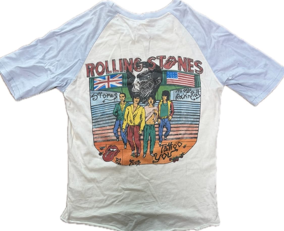 M)메이드원 롤링스톤즈 링거 티셔츠1981/9/25-26 투어 상품이미지4