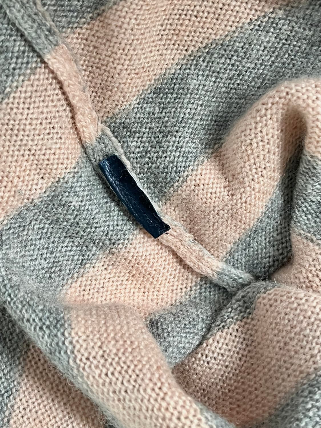 XS) 타미진스 스트라이프 니트 핑크 그레이 상품이미지4