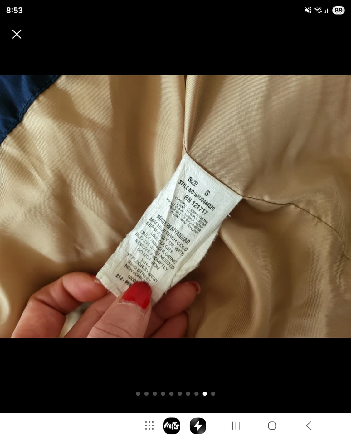 후아유 네이비 솜패딩 상품이미지8