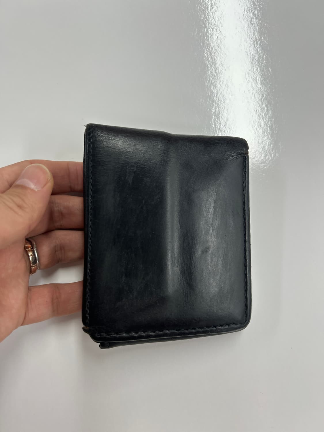 goros 고로스 새들레더 블랙 콘초 반지갑 상품이미지5