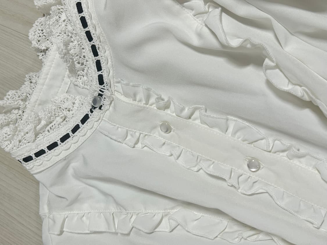 로맨틱 엔젤릭 고딕 고스 레이스 블라우스 탑 상품이미지2