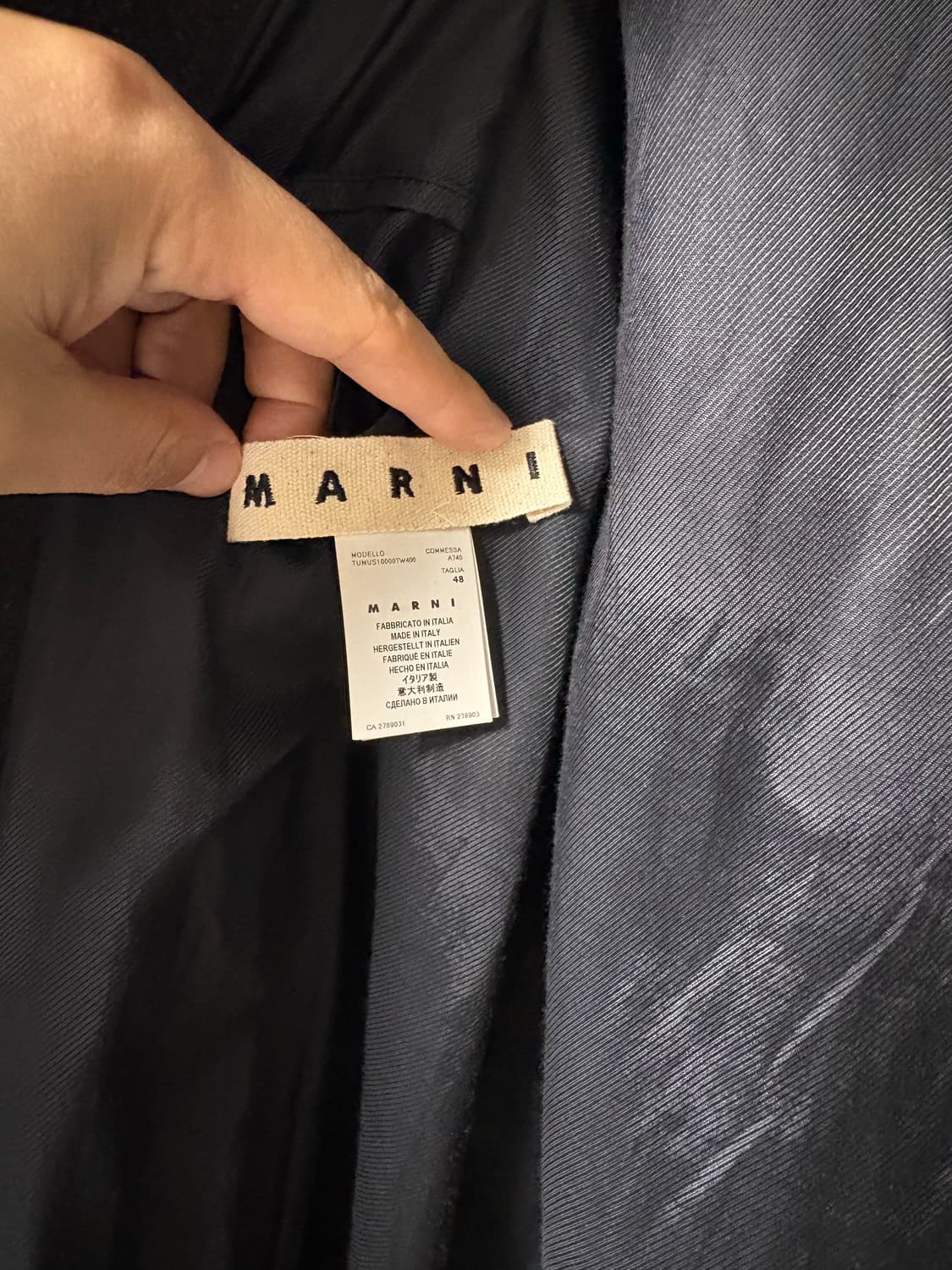 마르니 오버사이즈 차콜 그레이 더블 코트(48사이즈) 상품이미지5