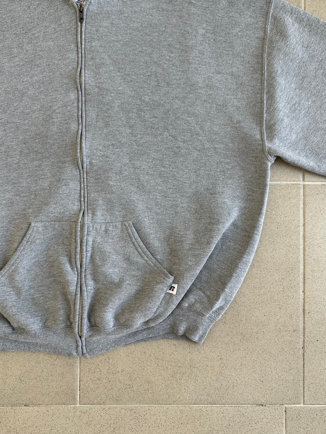 00s 빈티지 러셀 후드집업 그레이 XL 상품이미지3