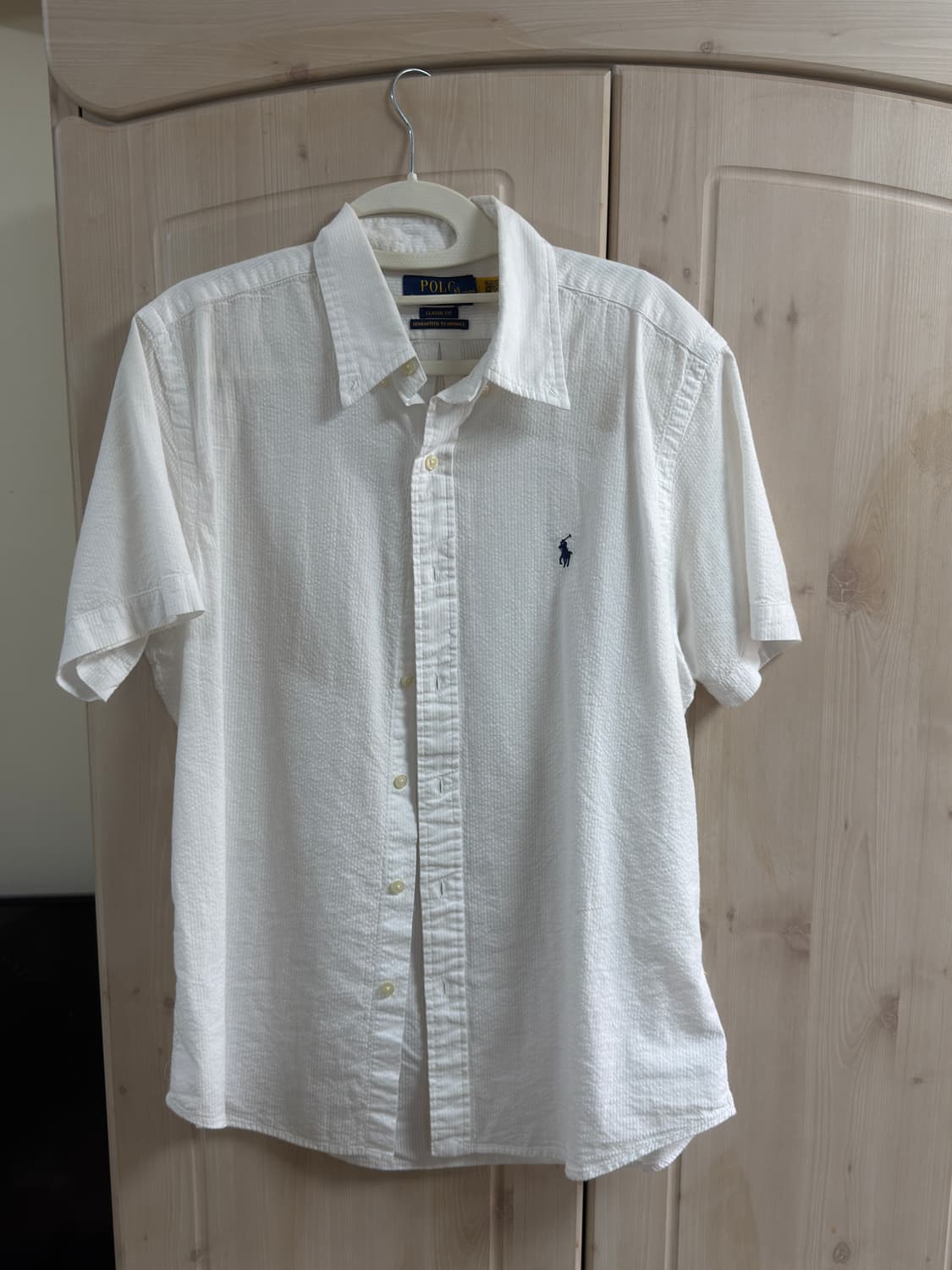 폴로 클래식핏 반팔 셔츠 화이트 M 상품이미지2
