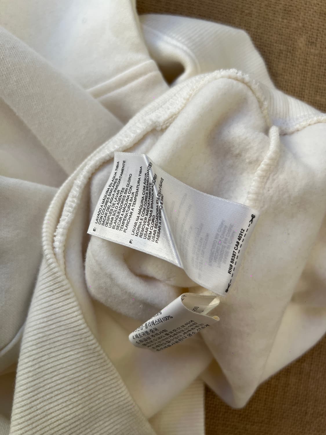 아디다스 삼선 화이트 후드티 L 상품이미지6