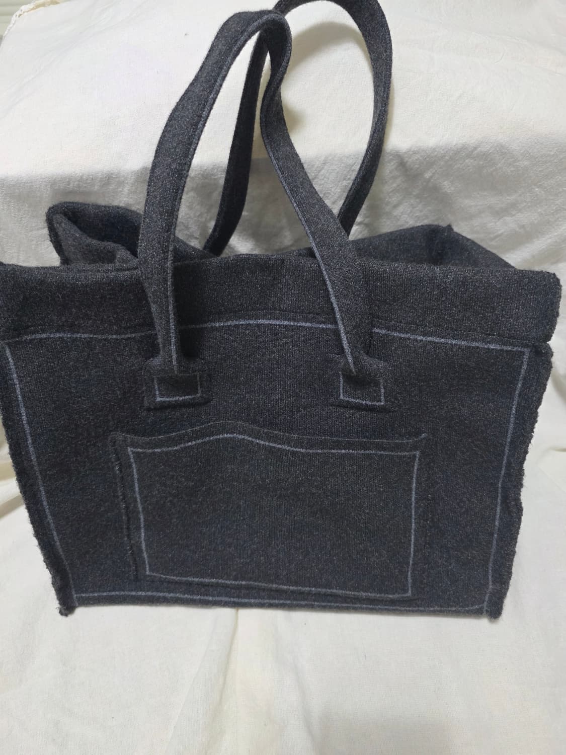 St. John Blue Label 세인트존 블루라벨 니트 토트백 차콜 상품이미지1