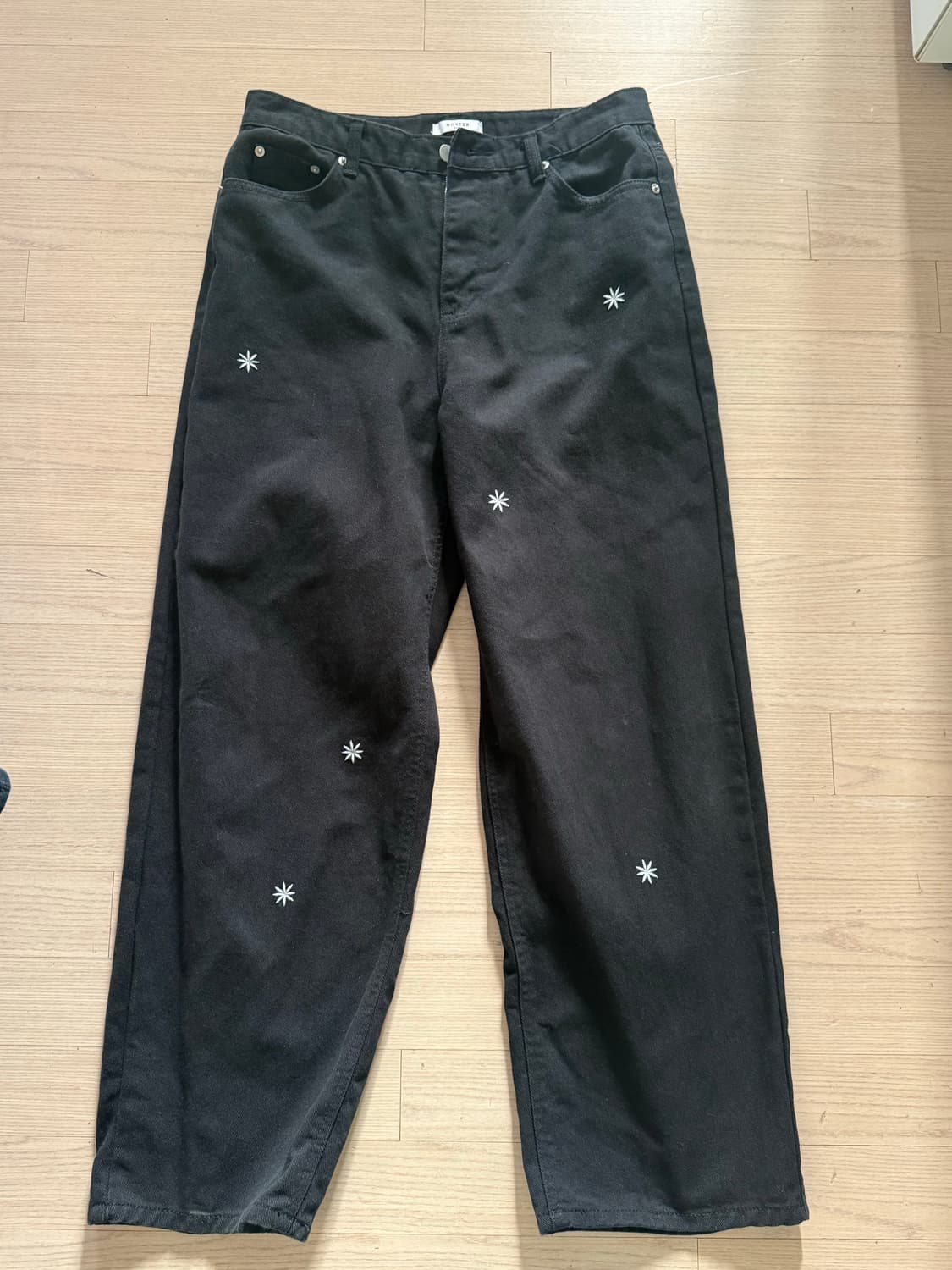 디테일 블랙데님진 바지  상품이미지1