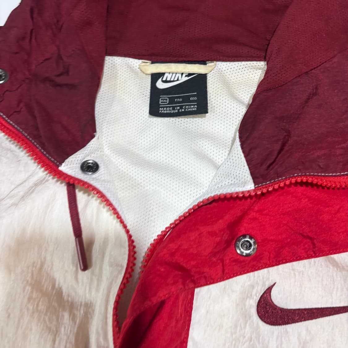 나이키 레드 배색 아노락 바람막이 상품이미지7