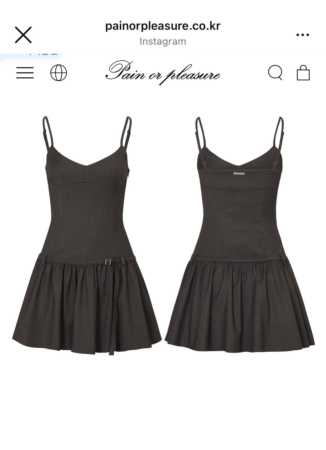 페인오어플레져 비앙카 드레스 멜란지브라운 s 상품이미지1