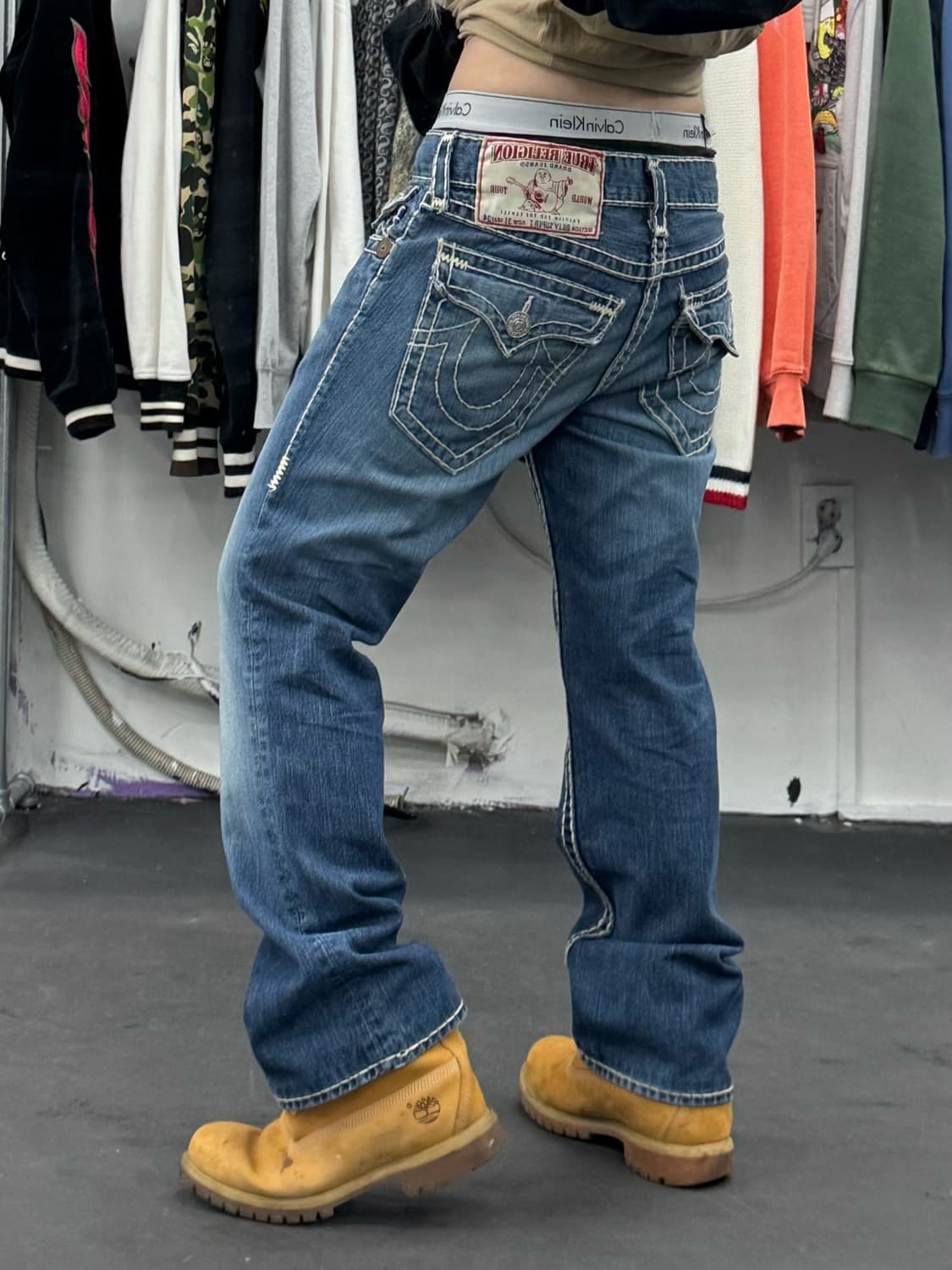 트루릴리전 빌리 슈퍼티 스티치 데님팬츠 상품이미지2