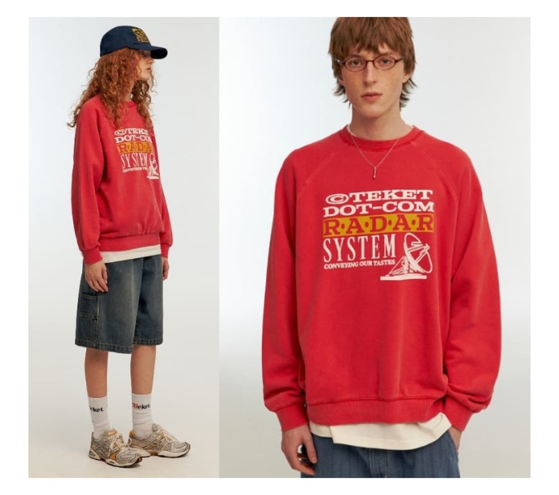 테켓 Radar Regular Sweatshirt Red 상품이미지1
