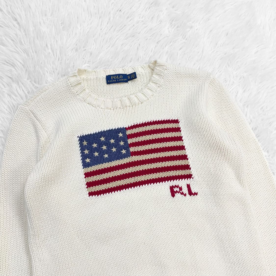 폴로 랄프로렌 플래그 성조기 코튼 라운드 니트 상품이미지3
