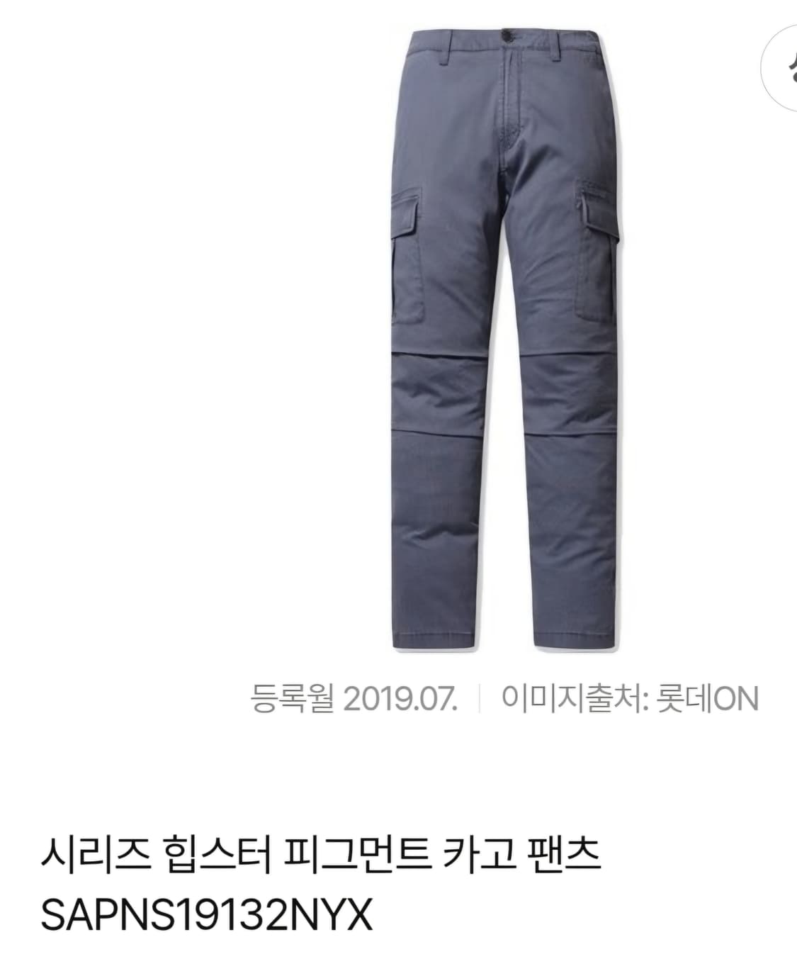 [구매 86,90] 시리즈 힙스터 피그먼트 카고 팬츠 삽니다 코오롱 상품이미지2