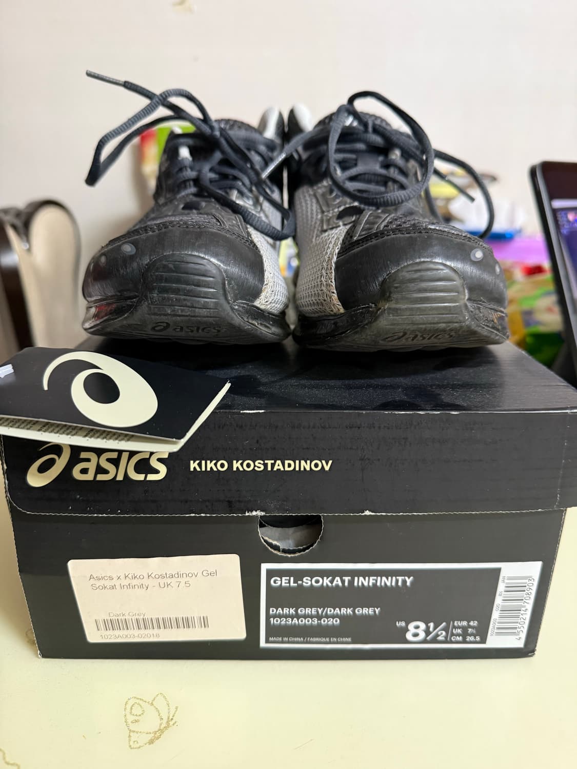[265] 아식스 x 키코 젤 소켓인피니티 다크그레이 상품이미지1