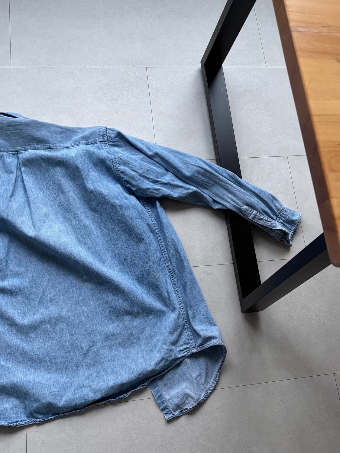 90s Marlboro Made in USA 데님 셔츠 상품이미지7