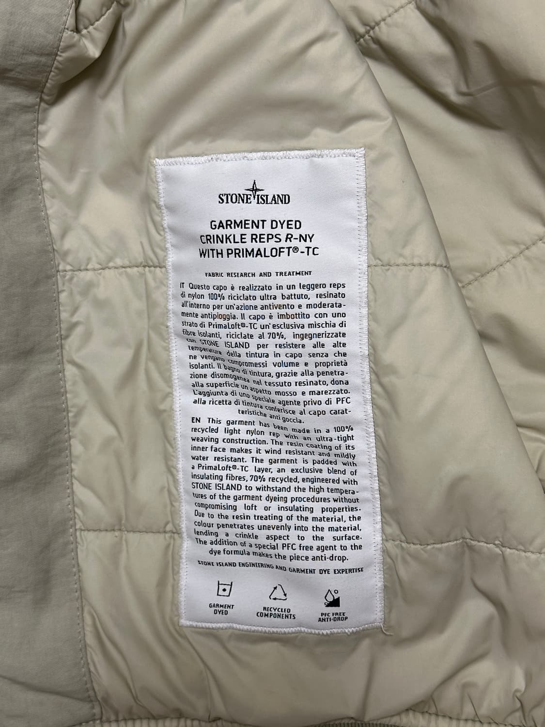 스톤아일랜드 크링클랩스 프리마 자켓 XL(105-110) 상품이미지2