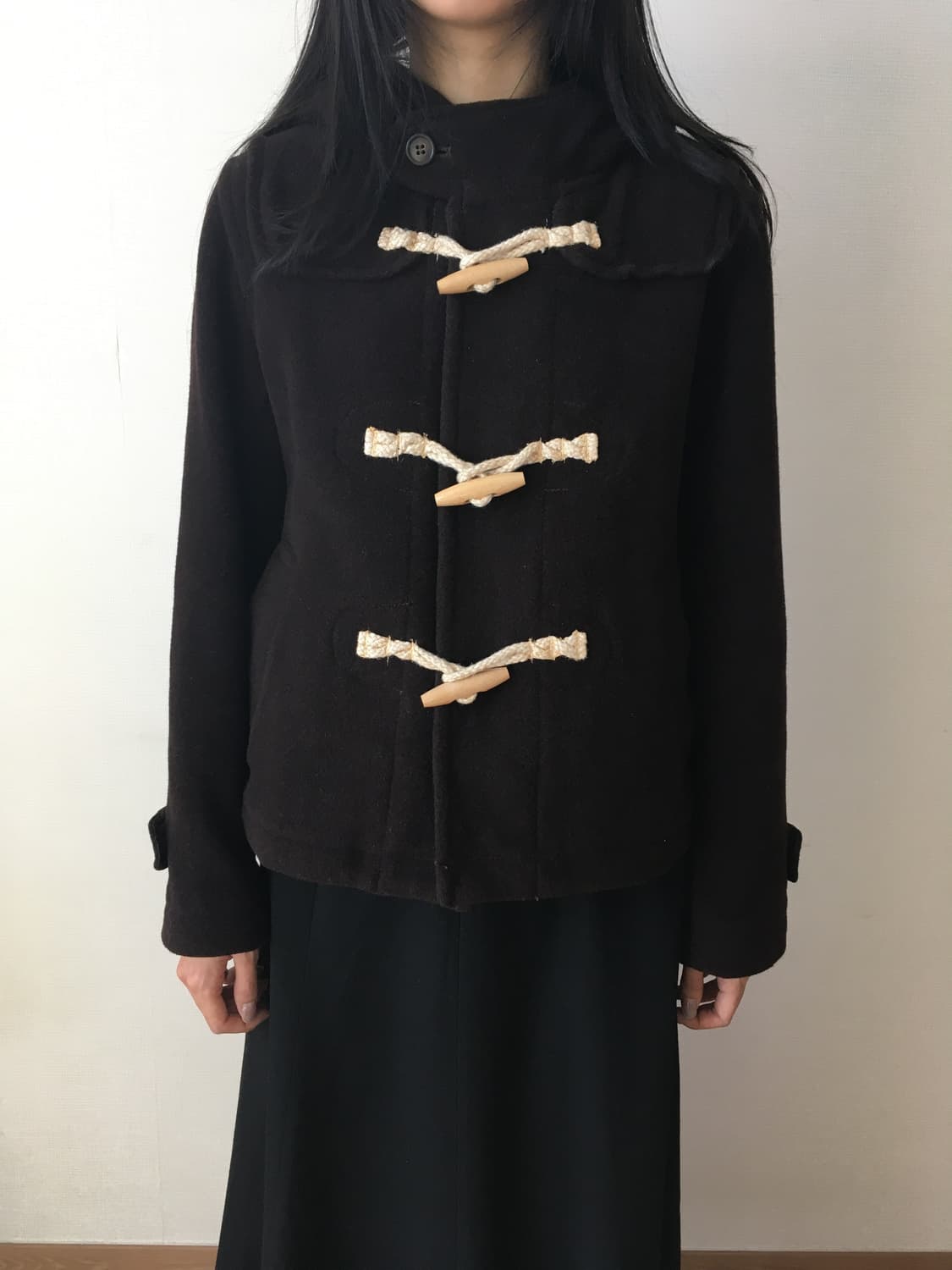 빈티지 더플 브라운 숏코트 상품이미지2