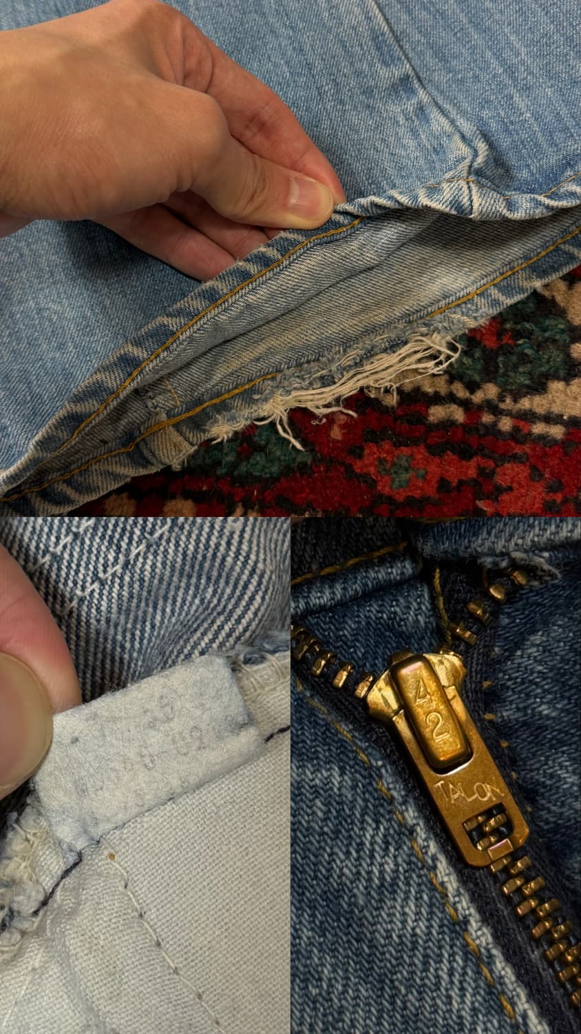 70's USA Made 빈티지 리바이스 646 벨바텀 부츠컷 오렌지탭 상품이미지9