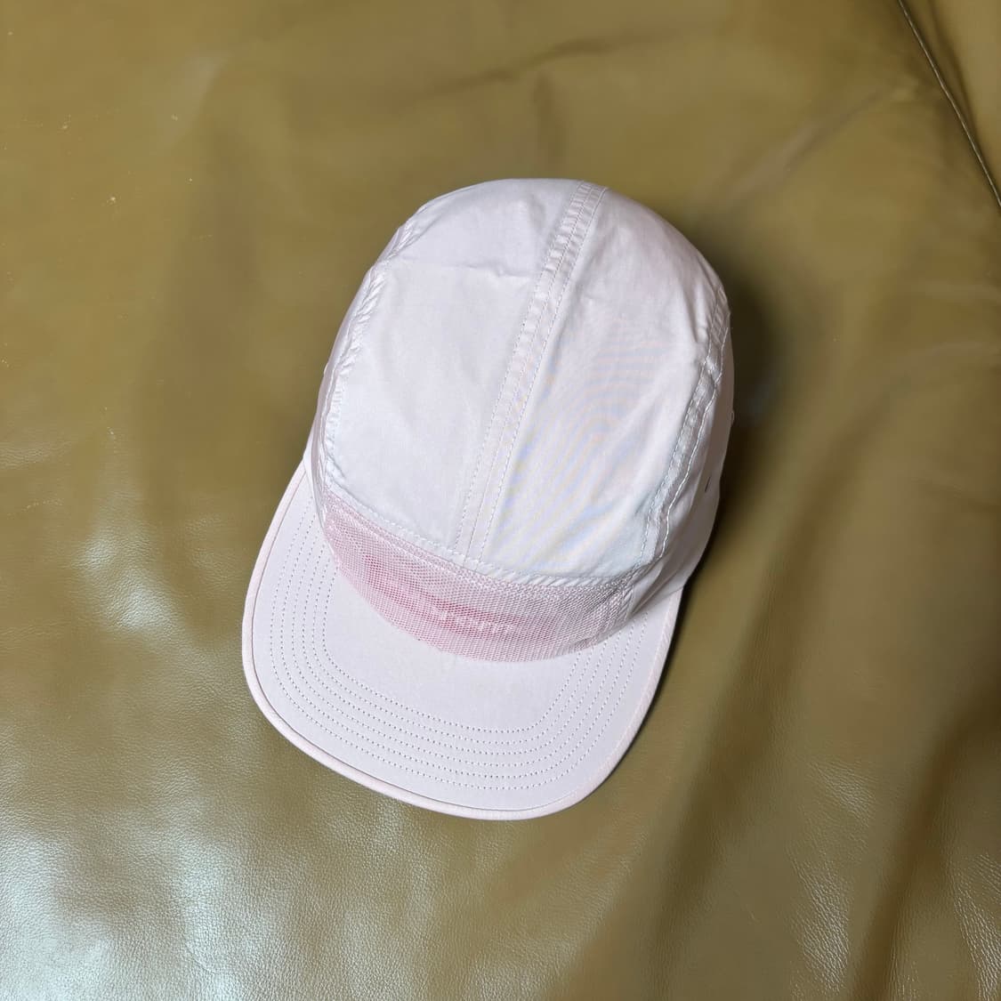 슈프림 캠프캡 모자 박스로고 메쉬 핑크 상품이미지5