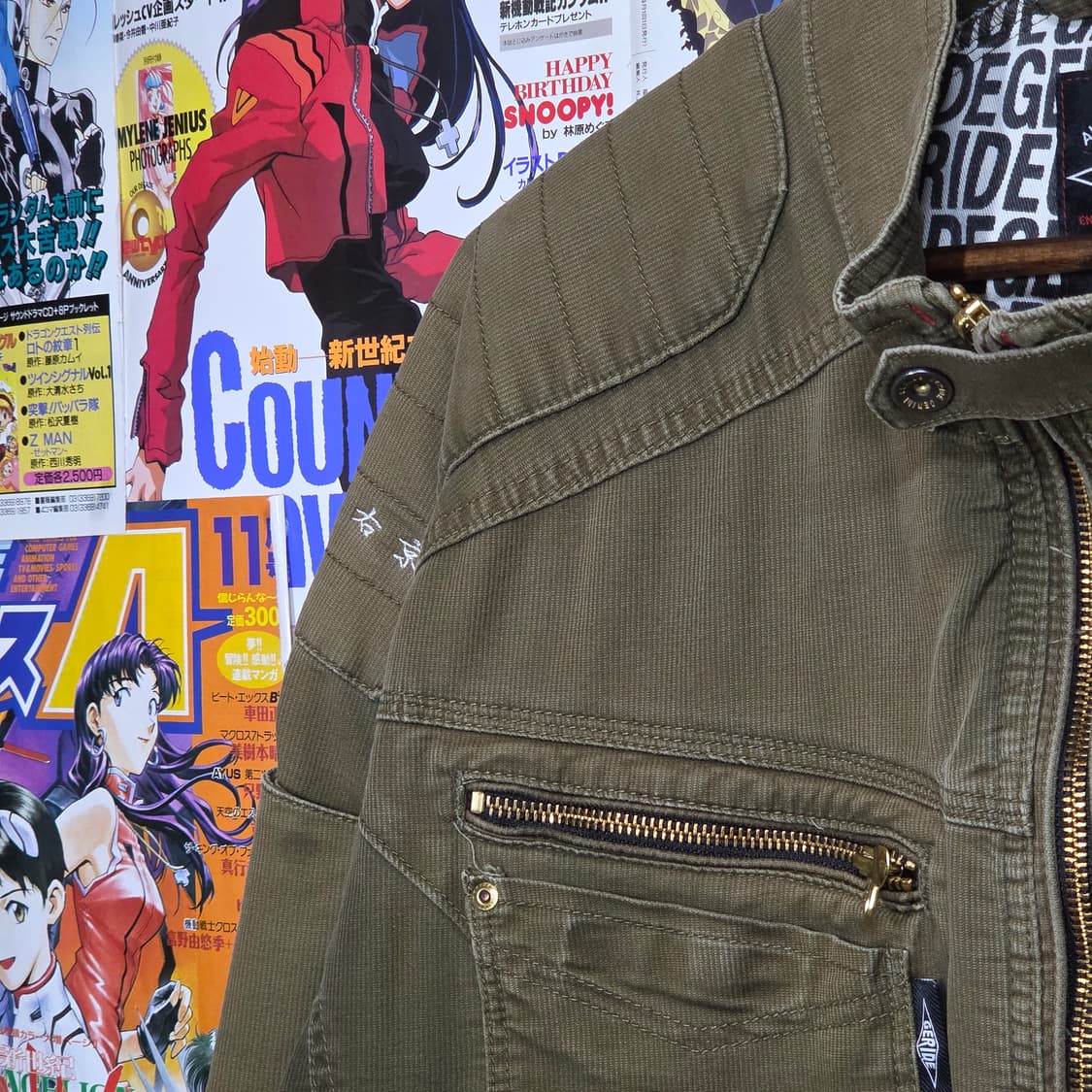 JPN 카키 라이더 무드 코튼 자켓 상품이미지4