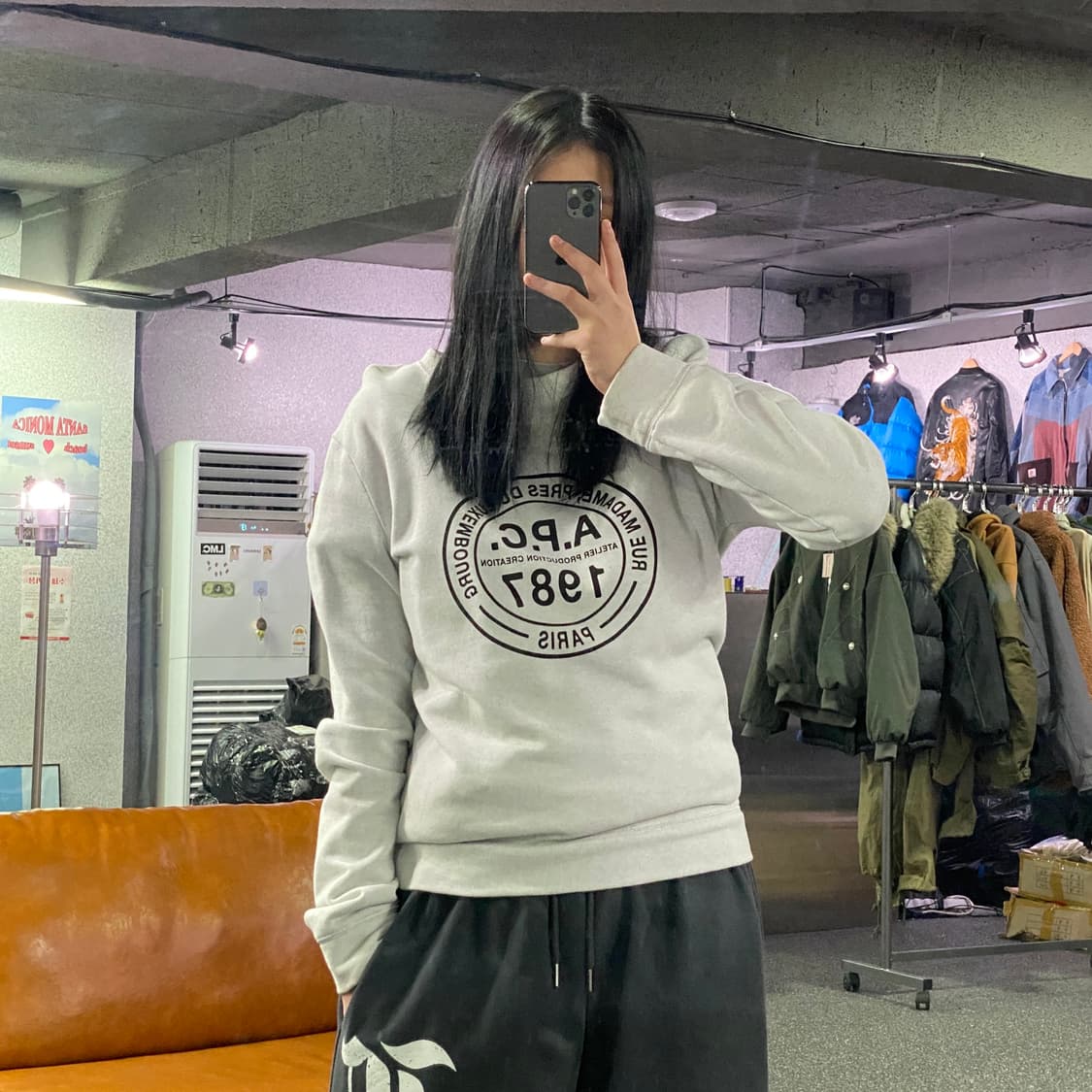 A.P.C 빅로고 캐주얼 맨투맨 B2513 상품이미지1