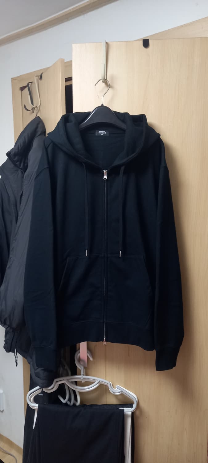 무신사 스탠다드 후드집업 짧은길이 블랙 2XL 상품이미지1