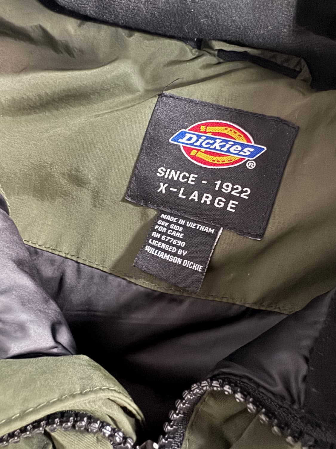 디키즈 Dickies 투 포켓 카키 후드 패딩 점퍼 XL 상품이미지3