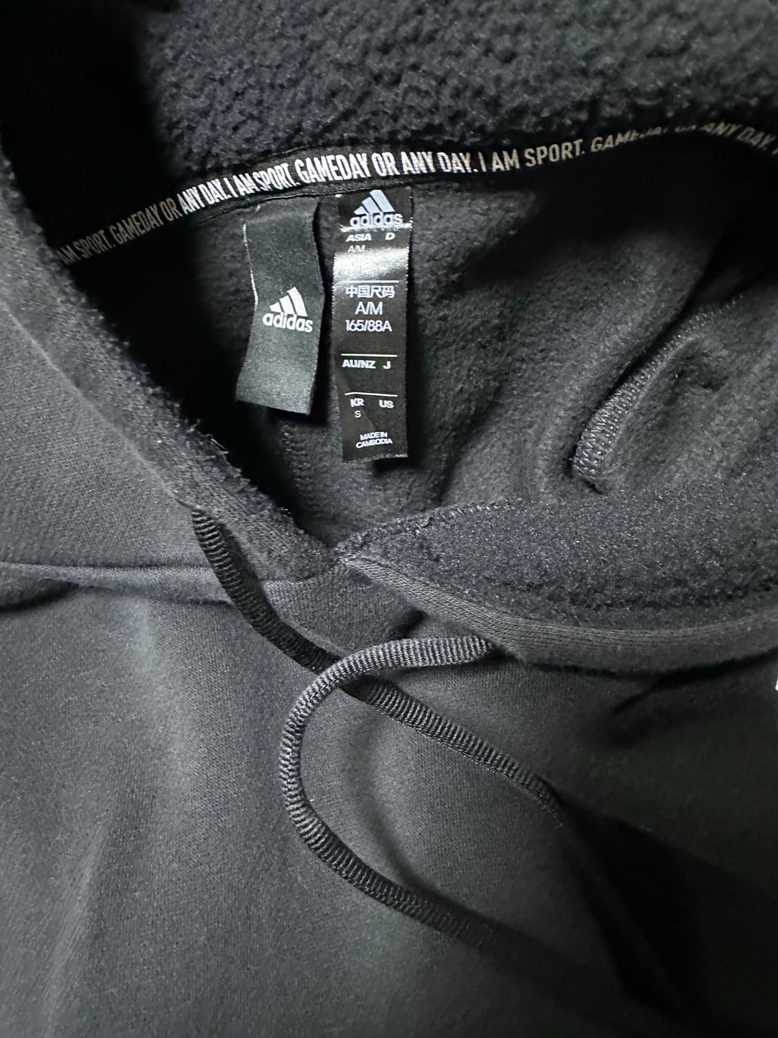 아디다스 블랙 후드티 A/M 사이즈 상품이미지6