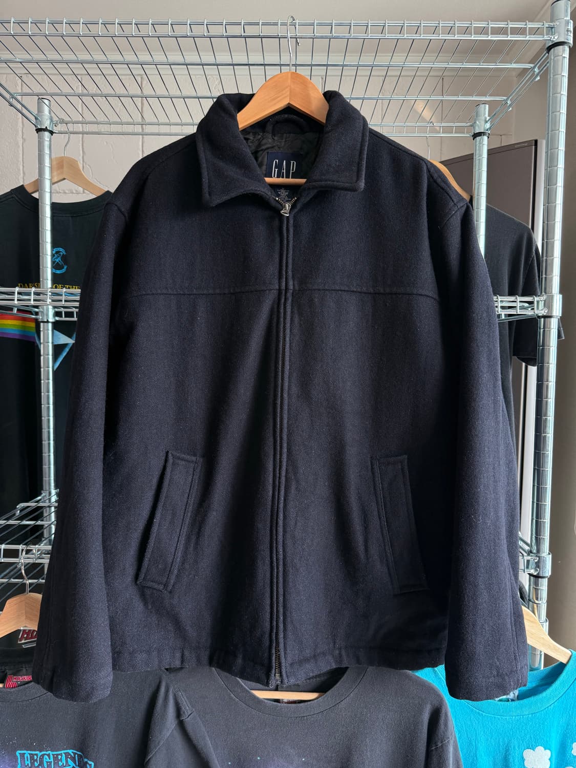 90s 올드갭 울 블루종 자켓 상품이미지1