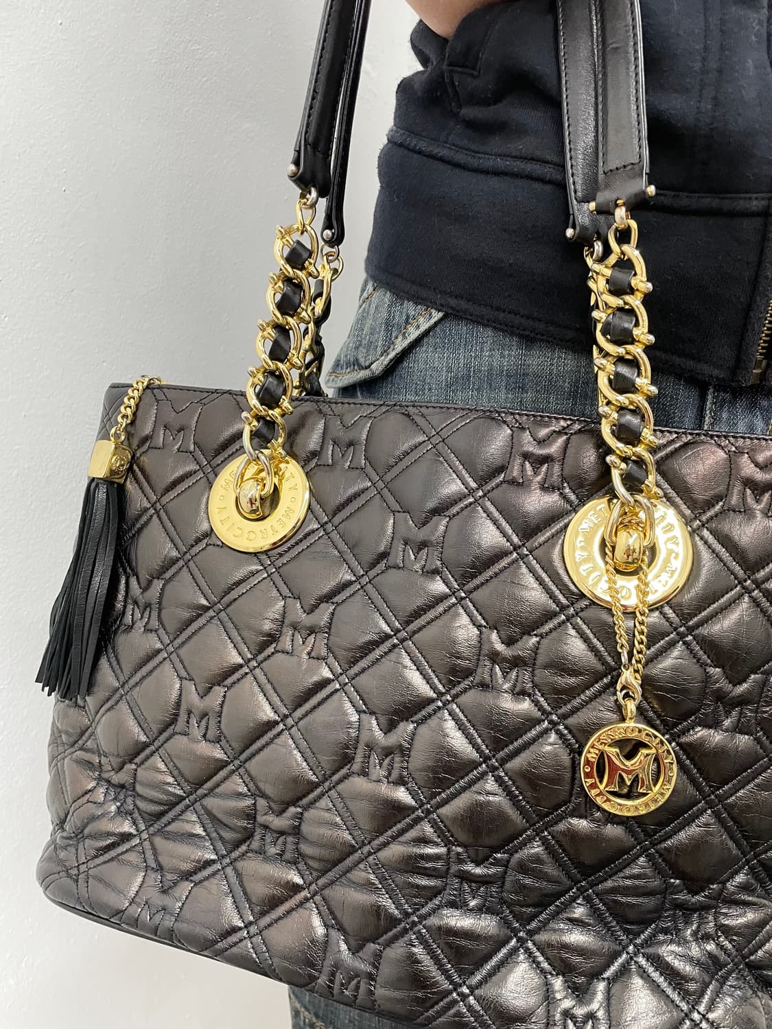 메트로시티 갸루 퀼팅 체인 태슬백  상품이미지4