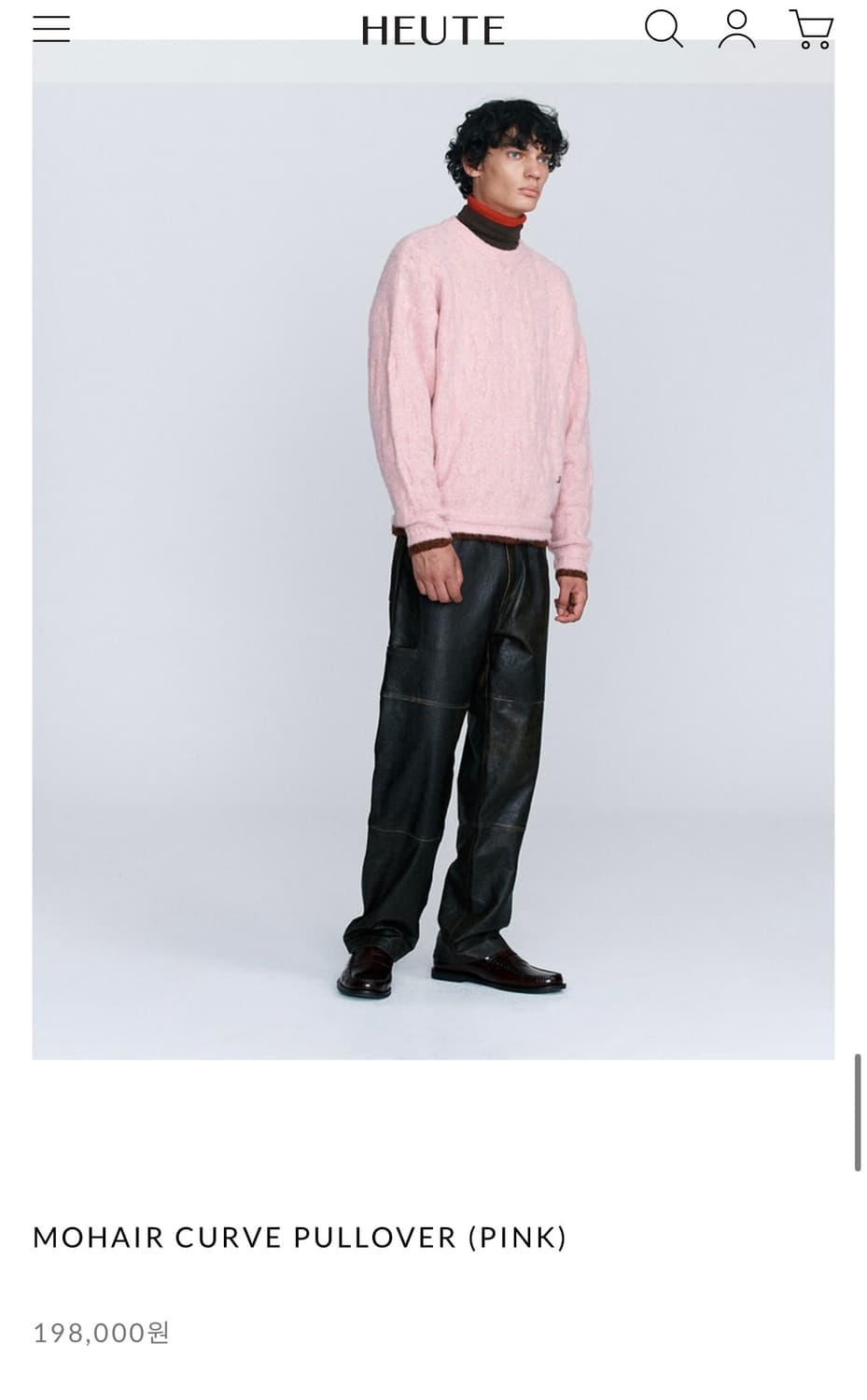 호이테 모헤어혼방 니트 상품이미지5