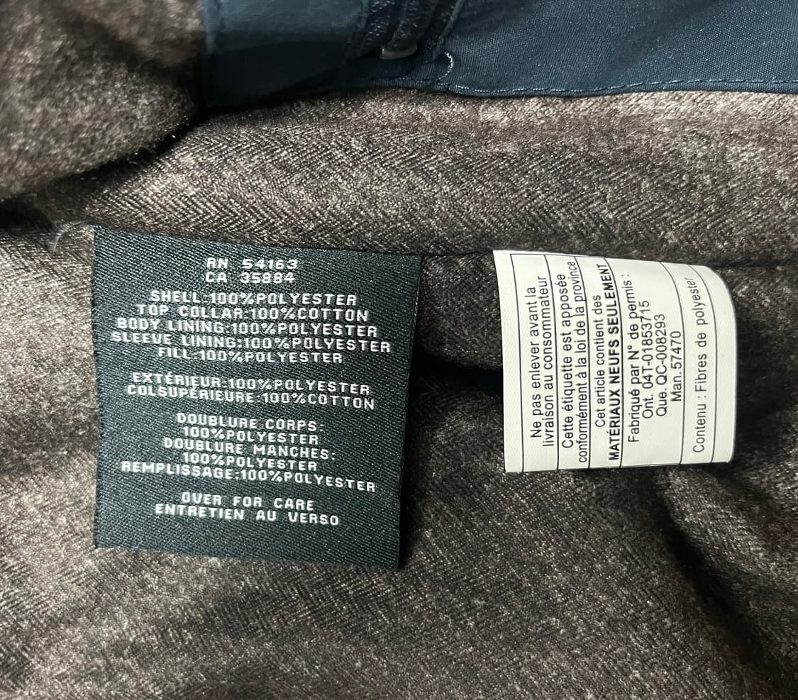 [M] 콜한 코듀로이카라 헌팅 패딩 자켓 네이비 상품이미지6