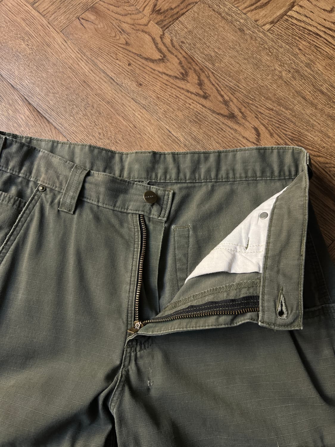 [31]칼하트 USA 모스그린 립스탑 더블니 워크 카고 팬츠 상품이미지3