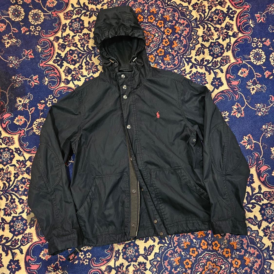 폴로랄프로렌 00's 아카이브 블랙 코튼 투웨이 후드 자켓  상품이미지2
