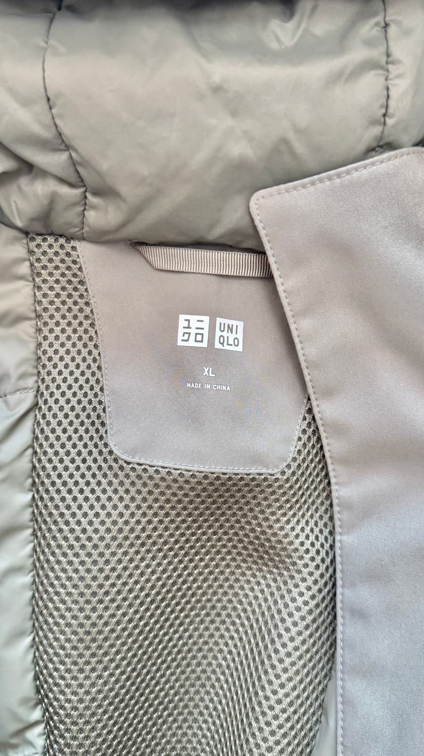 유니클로 하이브리드 다운파카 XL 카키 상품이미지3