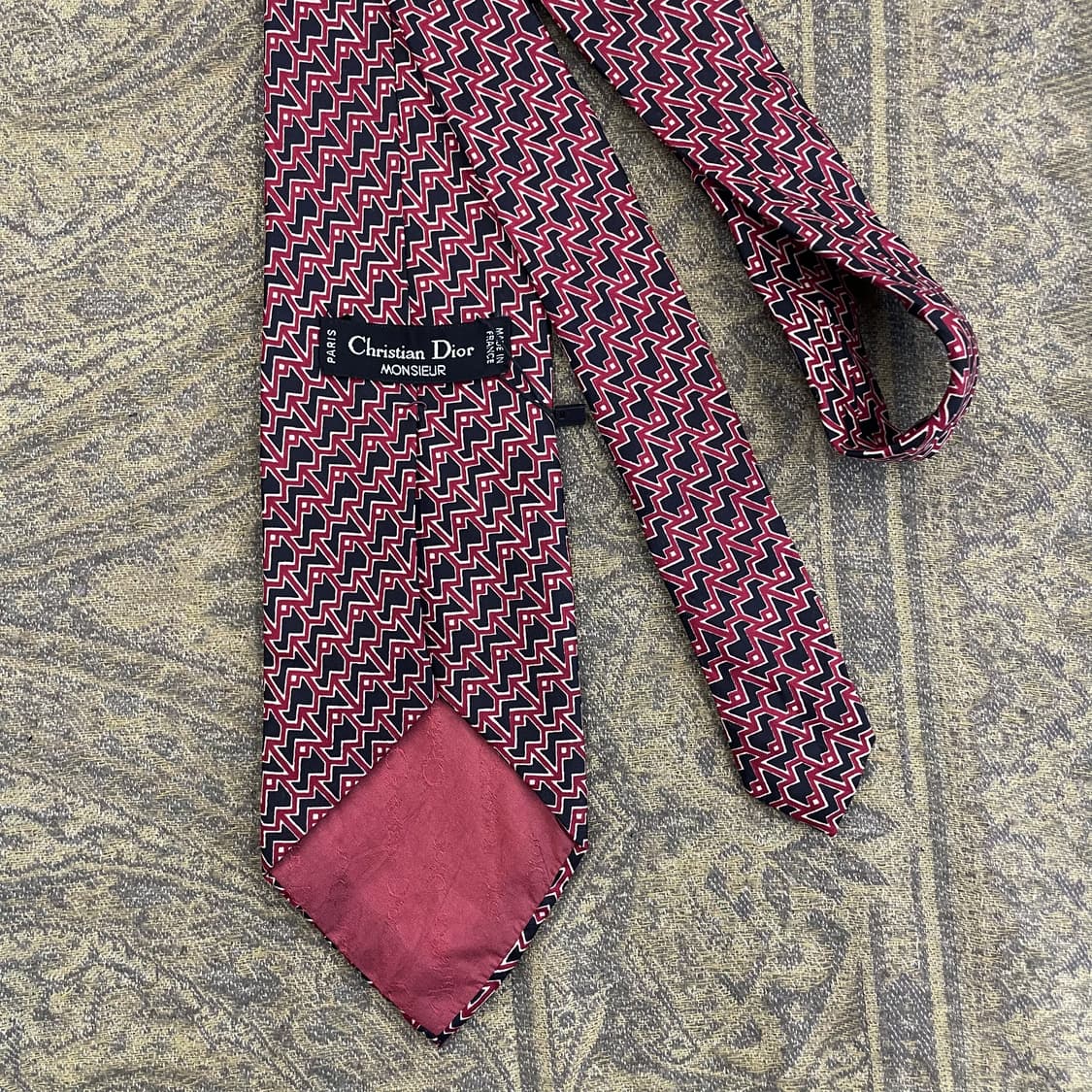 크리스찬 디올 Dior 실크 패턴 넥타이 하이엔드 명품 타이 상품이미지2