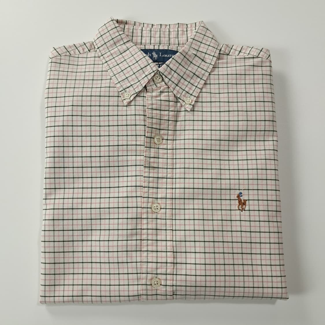 CK255 S 폴로 00s 멀티 스몰체크 버튼다운 핑크그린 셔츠 남방 상품이미지7