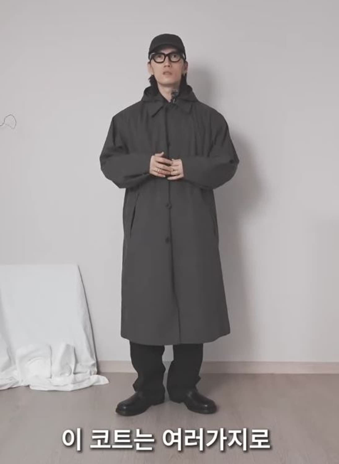 새제품 L) 유니클로U 24FW 오버사이즈 싱글브레스트 코트 상품이미지3