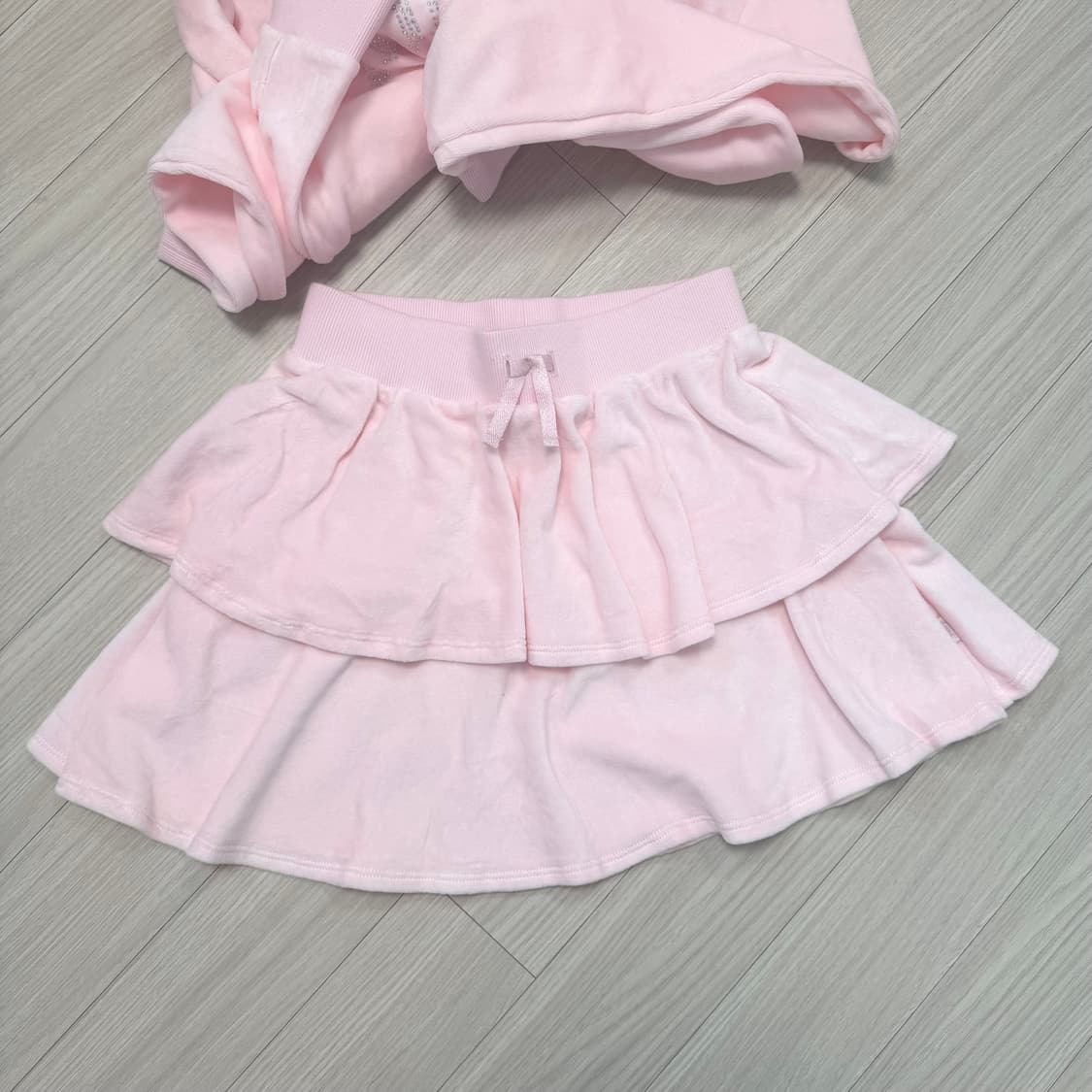 쥬시꾸뛰르 벨루어 핑크 셋업 상품이미지4